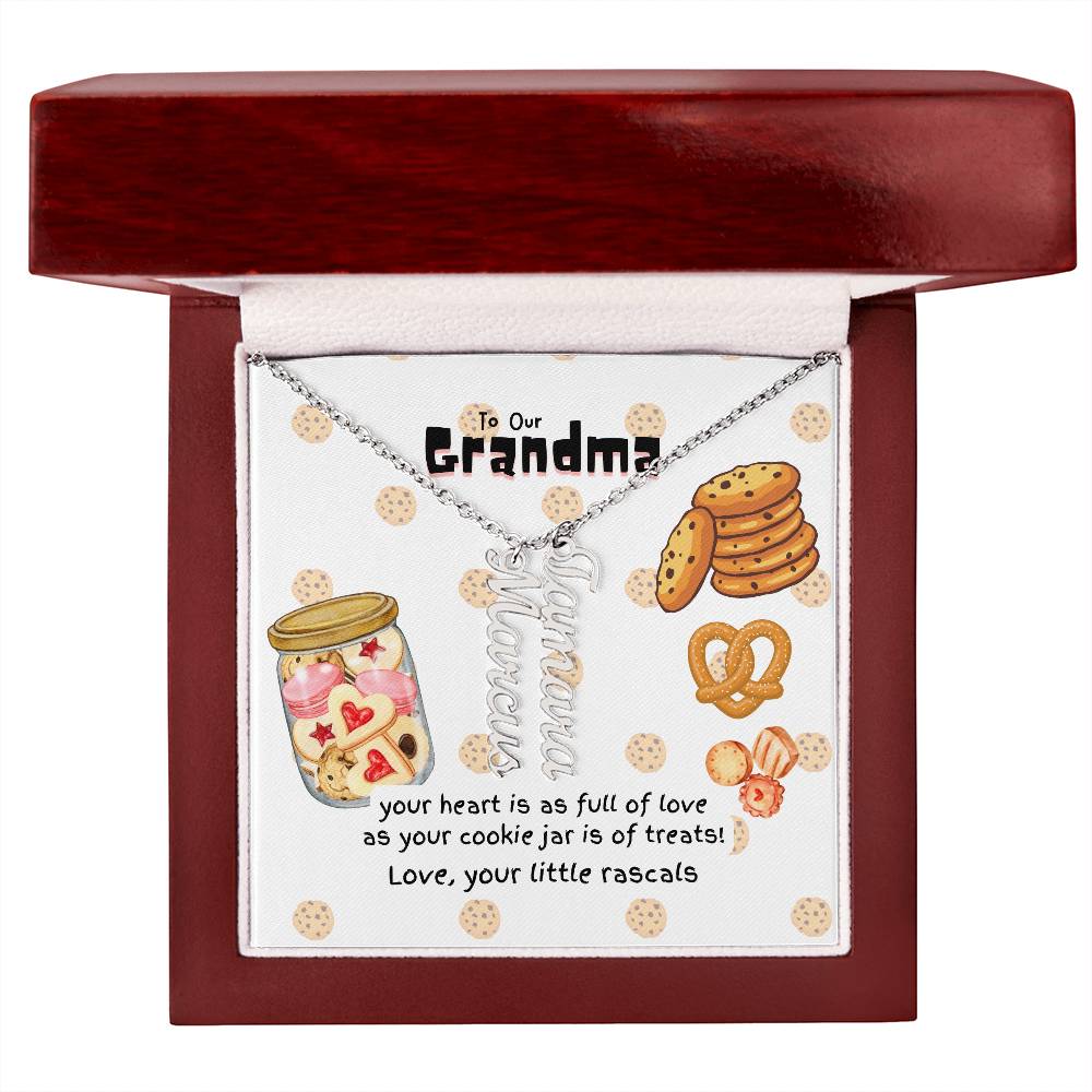 Personalized Name Necklace for Grandma who has everything | Cherished Keepsake Sentimental gift for your Grandmother | Cookie Jar Love