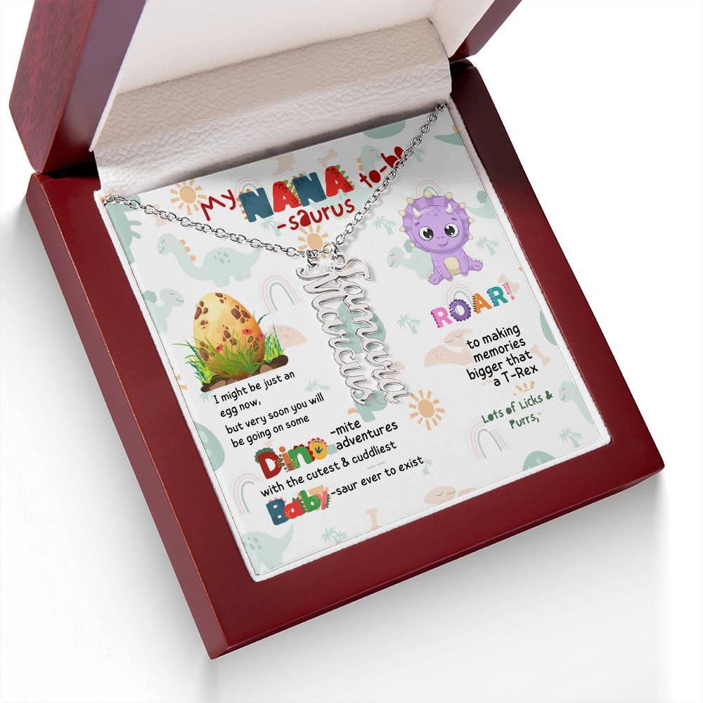 Personalized Name Necklace for Grandma who has everything | Cherished Keepsake Sentimental gift for your Grandmother | Nana-saurus