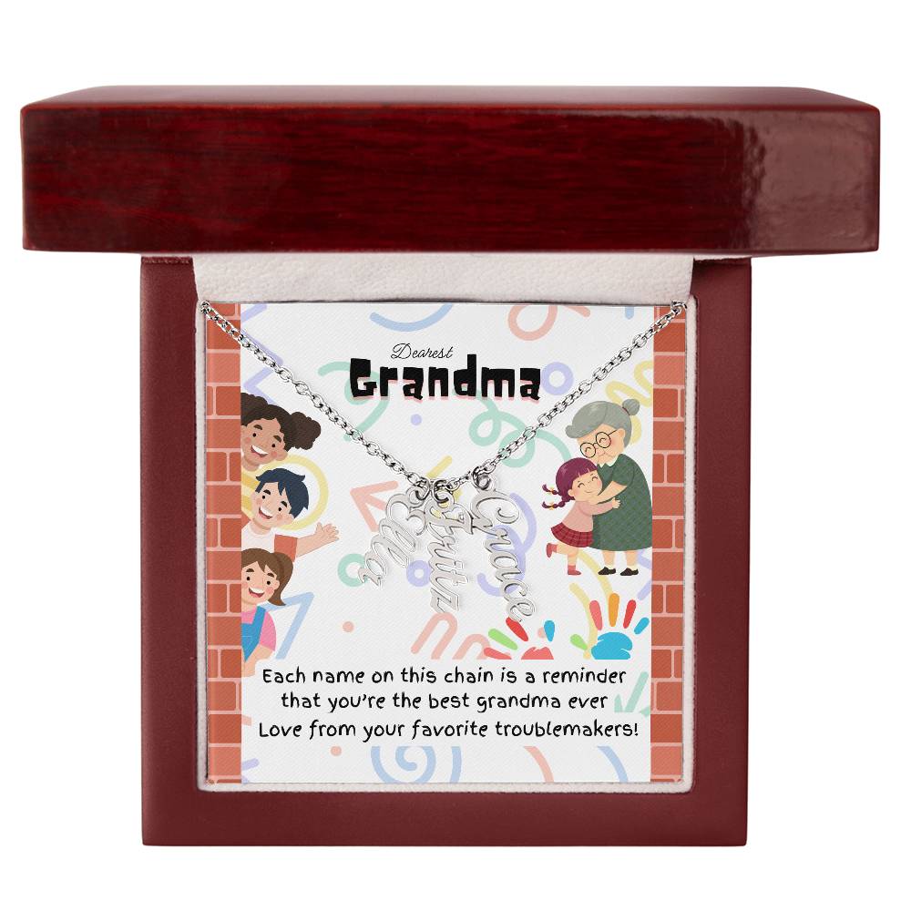 Personalized Name Necklace for Grandma who has everything | Cherished Keepsake Sentimental gift for your Grandmother | Best Grandma Ever