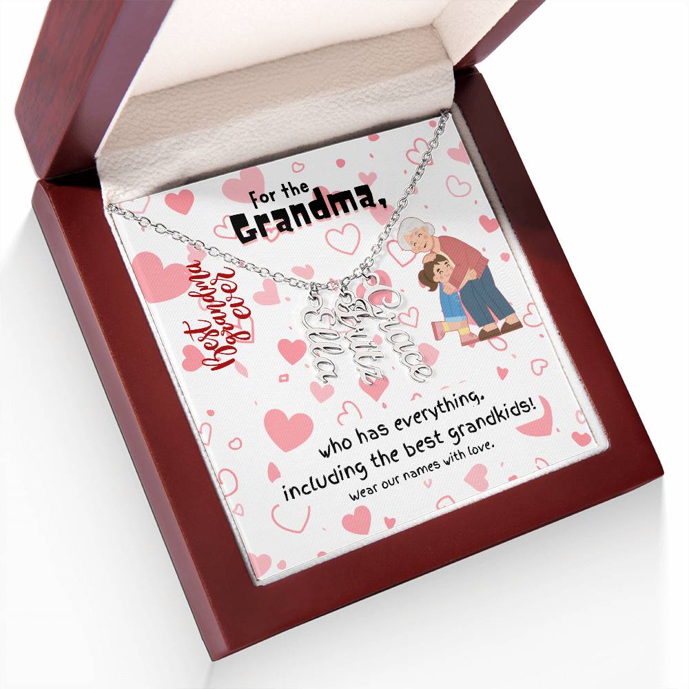 Personalized Name Necklace for Grandma who has everything | Cherished Keepsake Sentimental gift for your Grandmother | The Best Grandkids