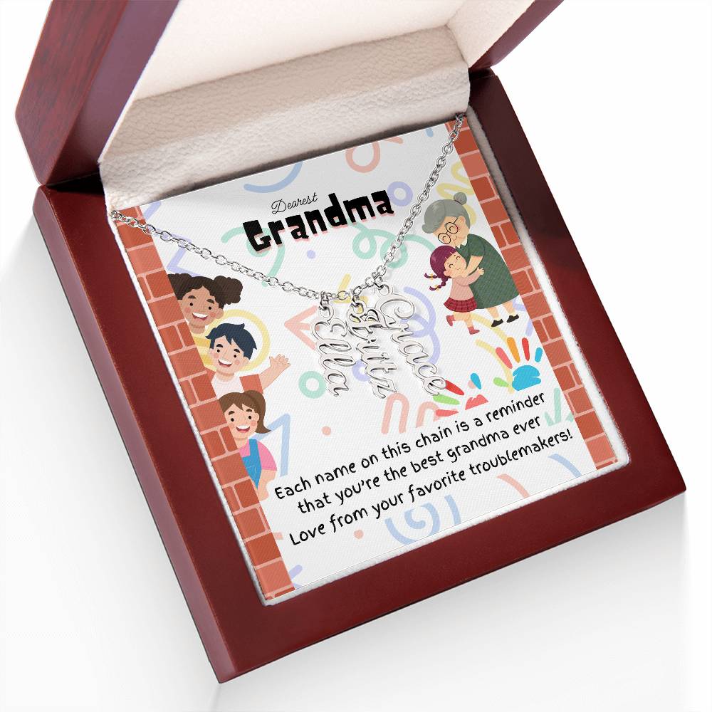 Personalized Name Necklace for Grandma who has everything | Cherished Keepsake Sentimental gift for your Grandmother | Best Grandma Ever
