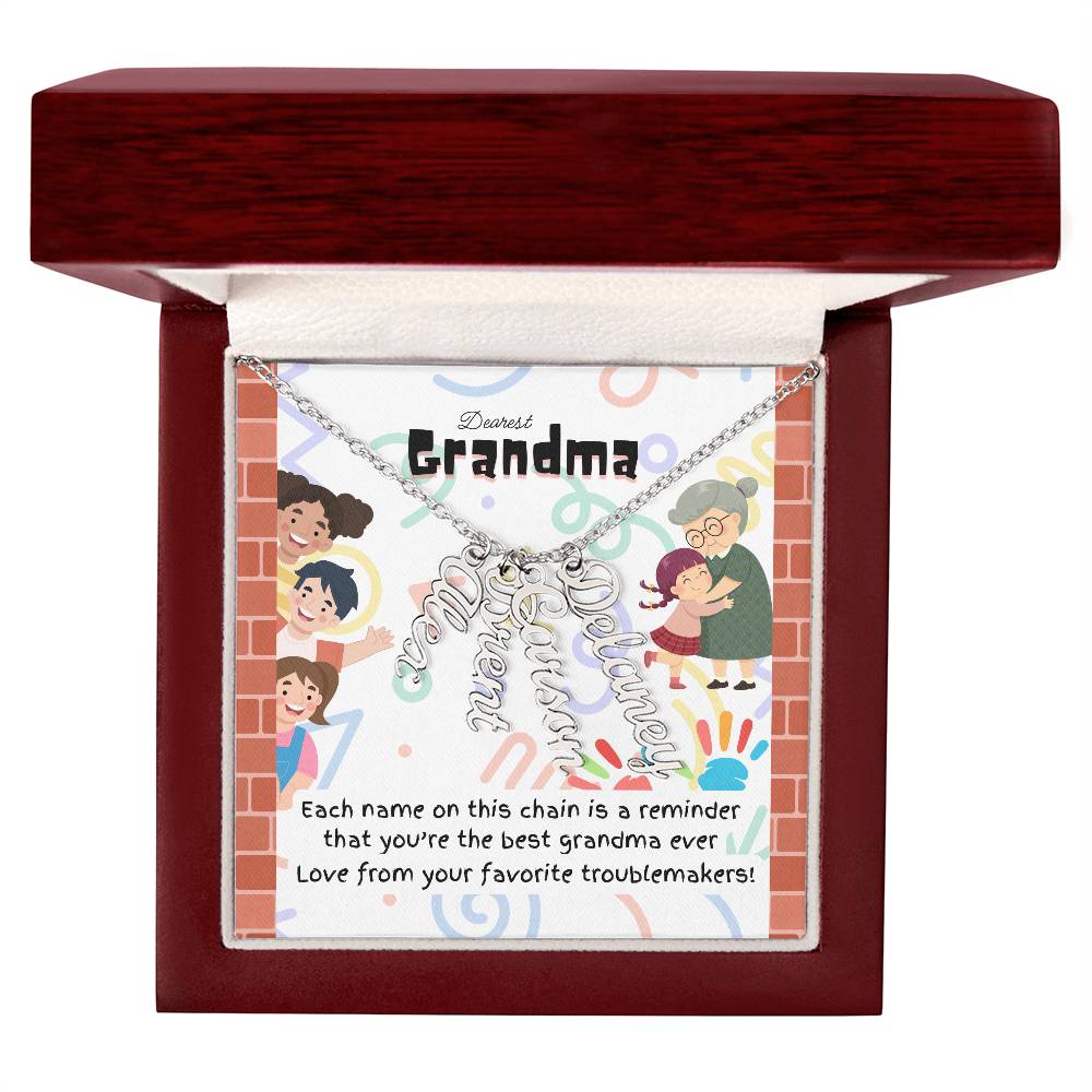 Personalized Name Necklace for Grandma who has everything | Cherished Keepsake Sentimental gift for your Grandmother | Best Grandma Ever