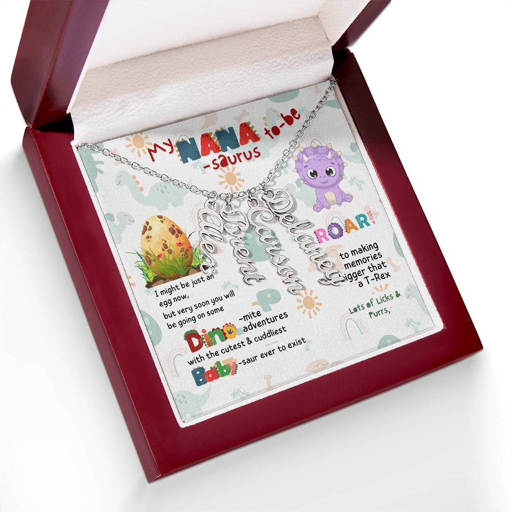 Personalized Name Necklace for Grandma who has everything | Cherished Keepsake Sentimental gift for your Grandmother | Nana-saurus