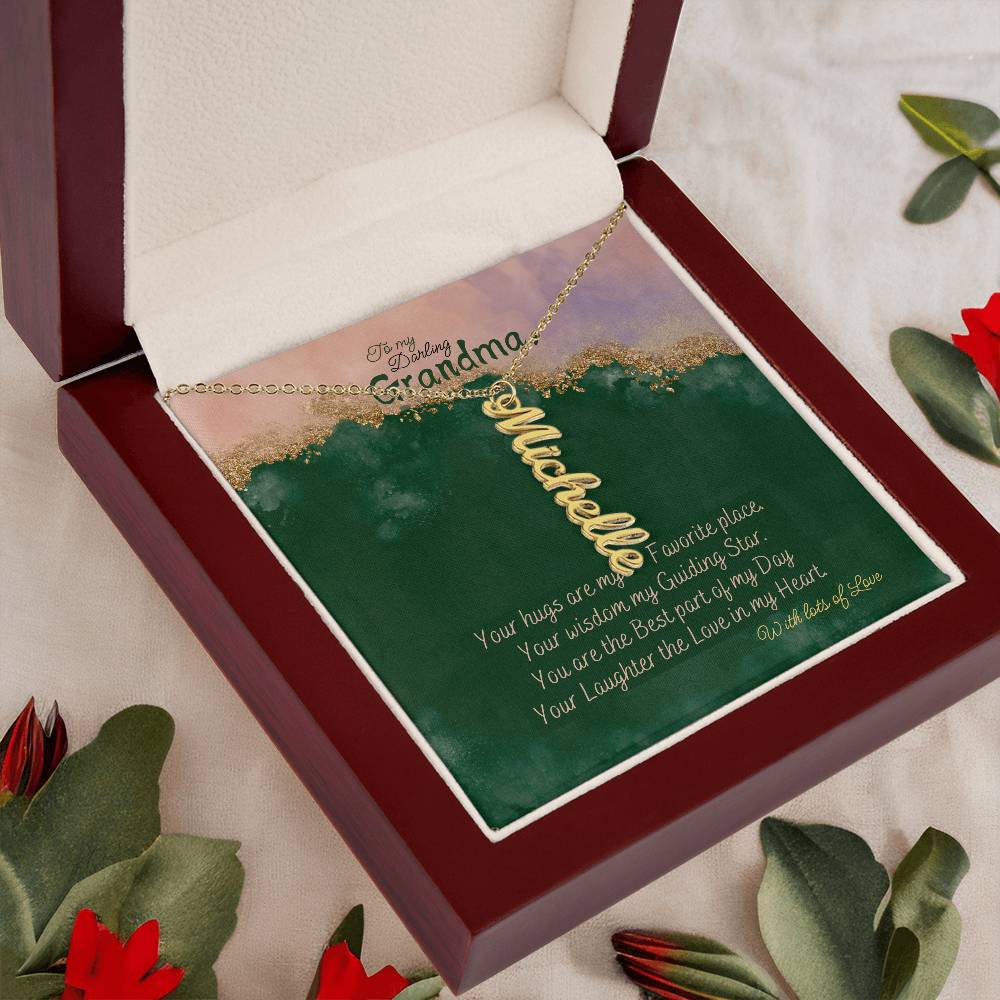 Personalized Name Necklace for Grandma who has everything | Cherished Keepsake Sentimental gift for your Grandmother | Elegant Love