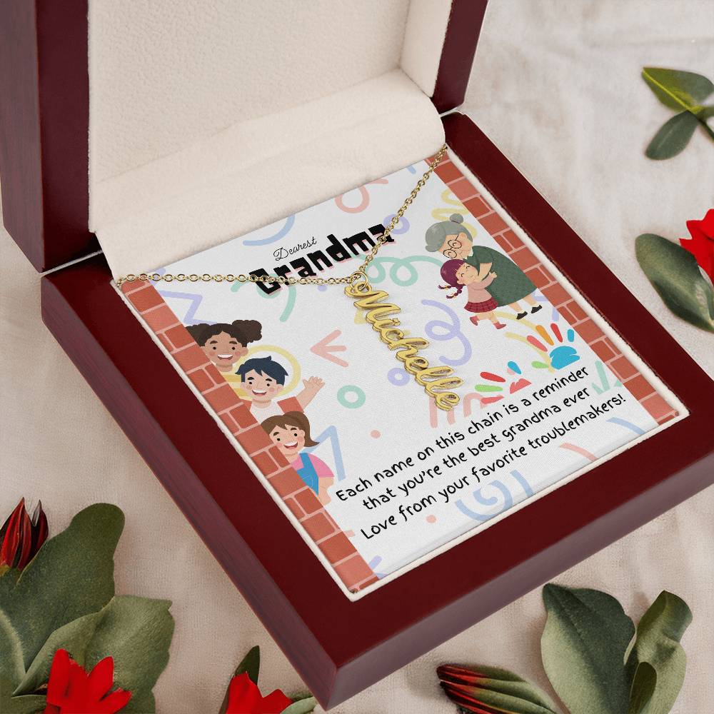 Personalized Name Necklace for Grandma who has everything | Cherished Keepsake Sentimental gift for your Grandmother | Best Grandma Ever