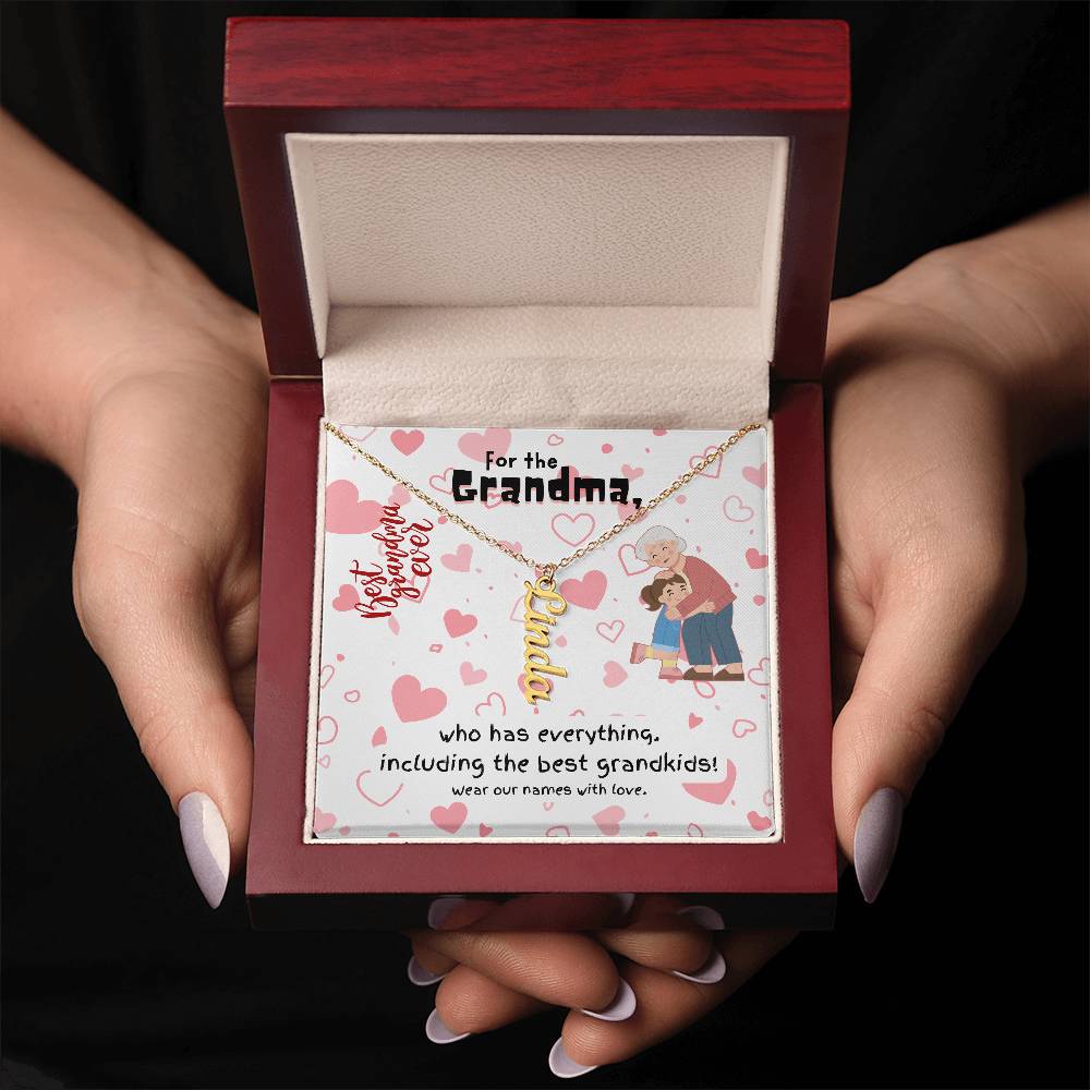 Personalized Name Necklace for Grandma who has everything | Cherished Keepsake Sentimental gift for your Grandmother | The Best Grandkids