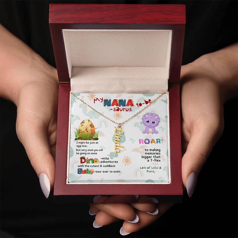 Personalized Name Necklace for Grandma who has everything | Cherished Keepsake Sentimental gift for your Grandmother | Nana-saurus
