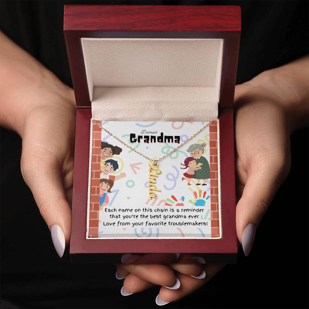 Personalized Name Necklace for Grandma who has everything | Cherished Keepsake Sentimental gift for your Grandmother | Best Grandma Ever