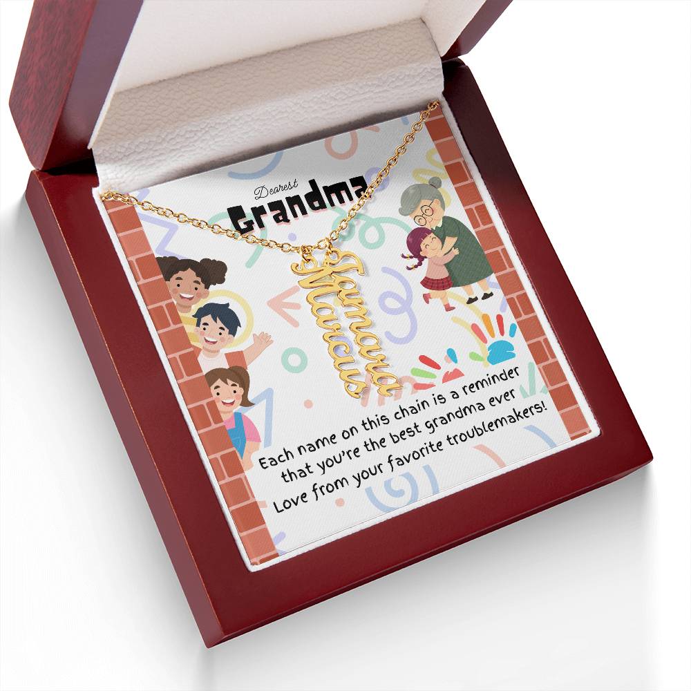 Personalized Name Necklace for Grandma who has everything | Cherished Keepsake Sentimental gift for your Grandmother | Best Grandma Ever