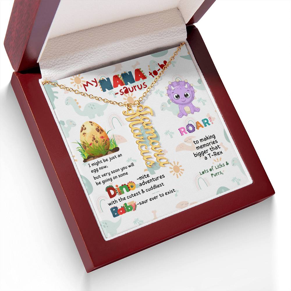 Personalized Name Necklace for Grandma who has everything | Cherished Keepsake Sentimental gift for your Grandmother | Nana-saurus