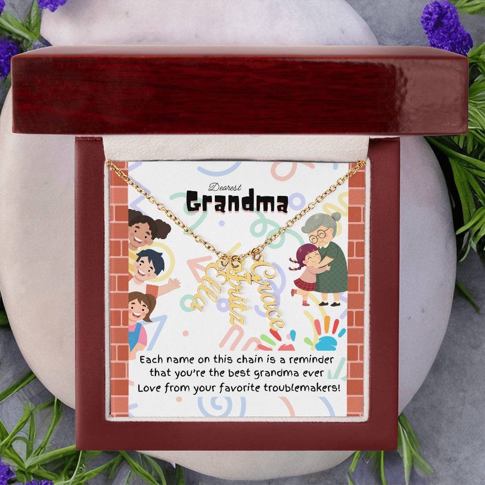 Personalized Name Necklace for Grandma who has everything | Cherished Keepsake Sentimental gift for your Grandmother | Best Grandma Ever