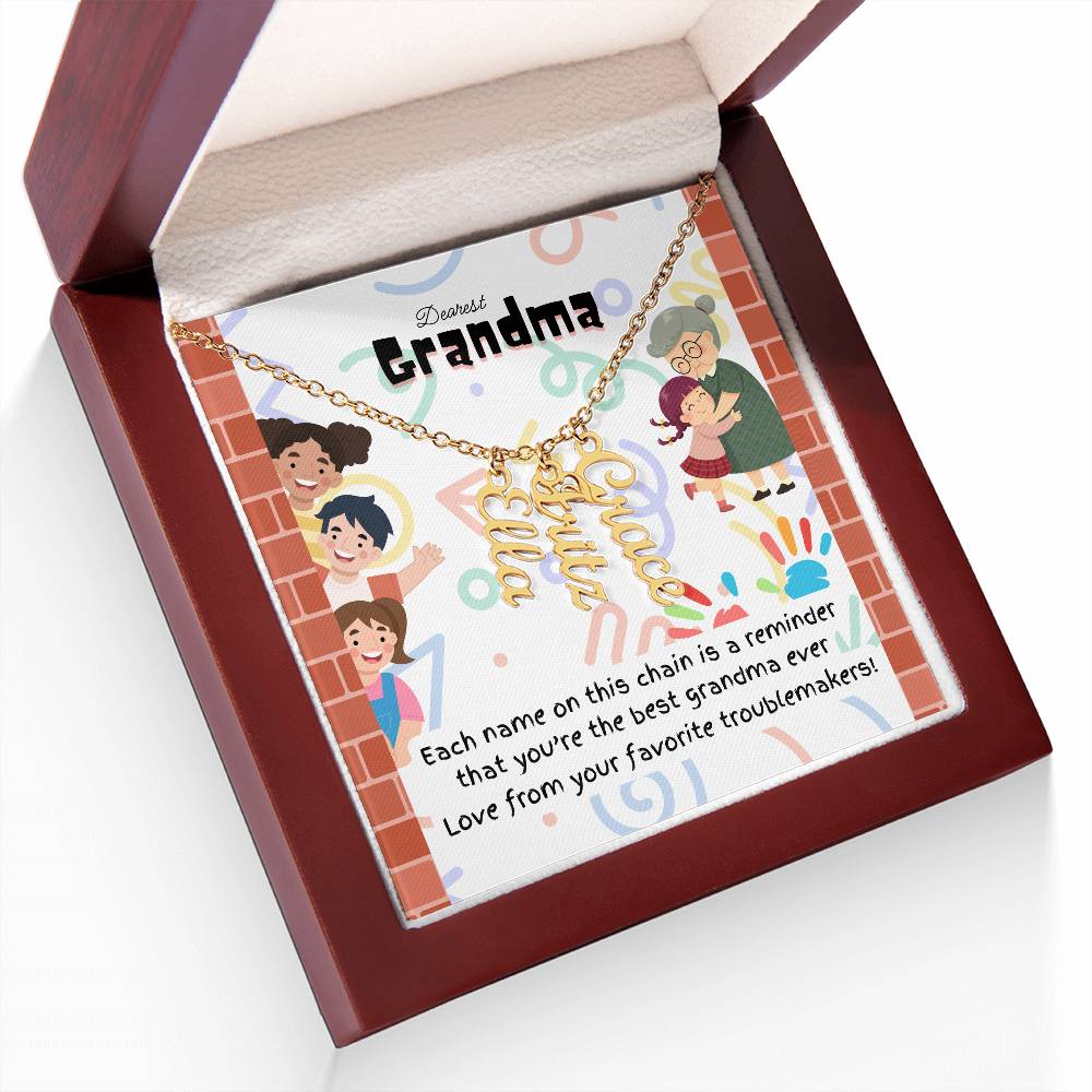 Personalized Name Necklace for Grandma who has everything | Cherished Keepsake Sentimental gift for your Grandmother | Best Grandma Ever