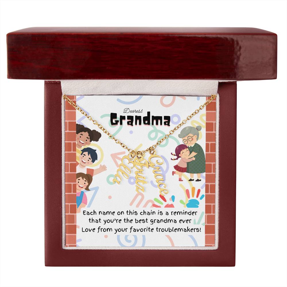 Personalized Name Necklace for Grandma who has everything | Cherished Keepsake Sentimental gift for your Grandmother | Best Grandma Ever