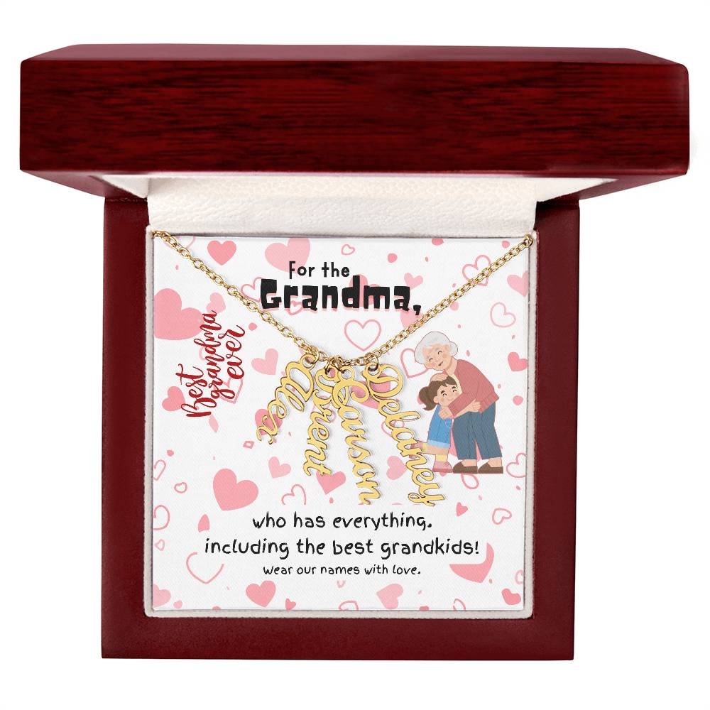 Personalized Name Necklace for Grandma who has everything | Cherished Keepsake Sentimental gift for your Grandmother | The Best Grandkids