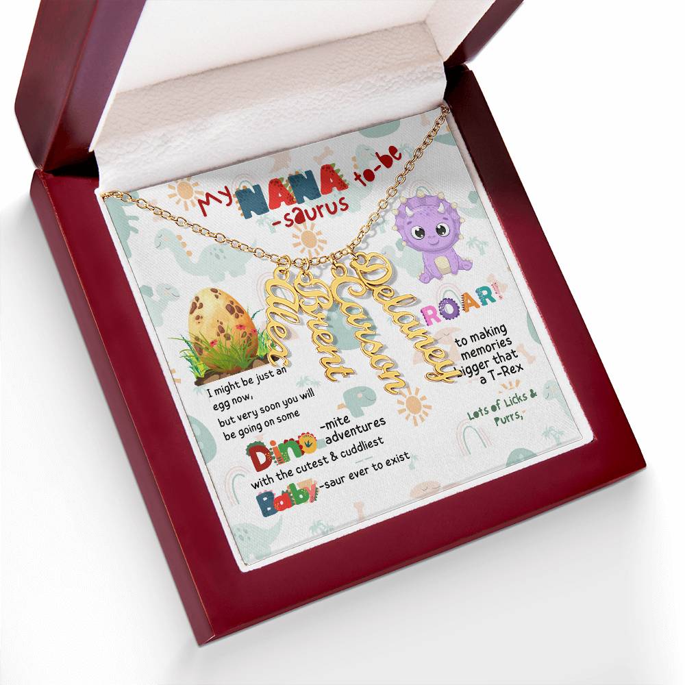 Personalized Name Necklace for Grandma who has everything | Cherished Keepsake Sentimental gift for your Grandmother | Nana-saurus