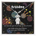 Personalized Kid Charm Necklace Gift for Grandma who has everything | Unique Sentimental Keepsake | Love as huge as the Universe