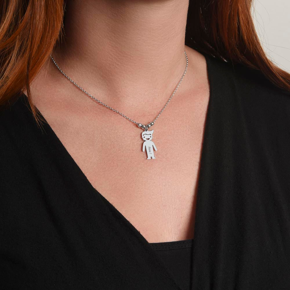 Personalized Kid Charm Necklace Gift for Grandma who has everything | Unique Sentimental Keepsake | The Best Grandkids