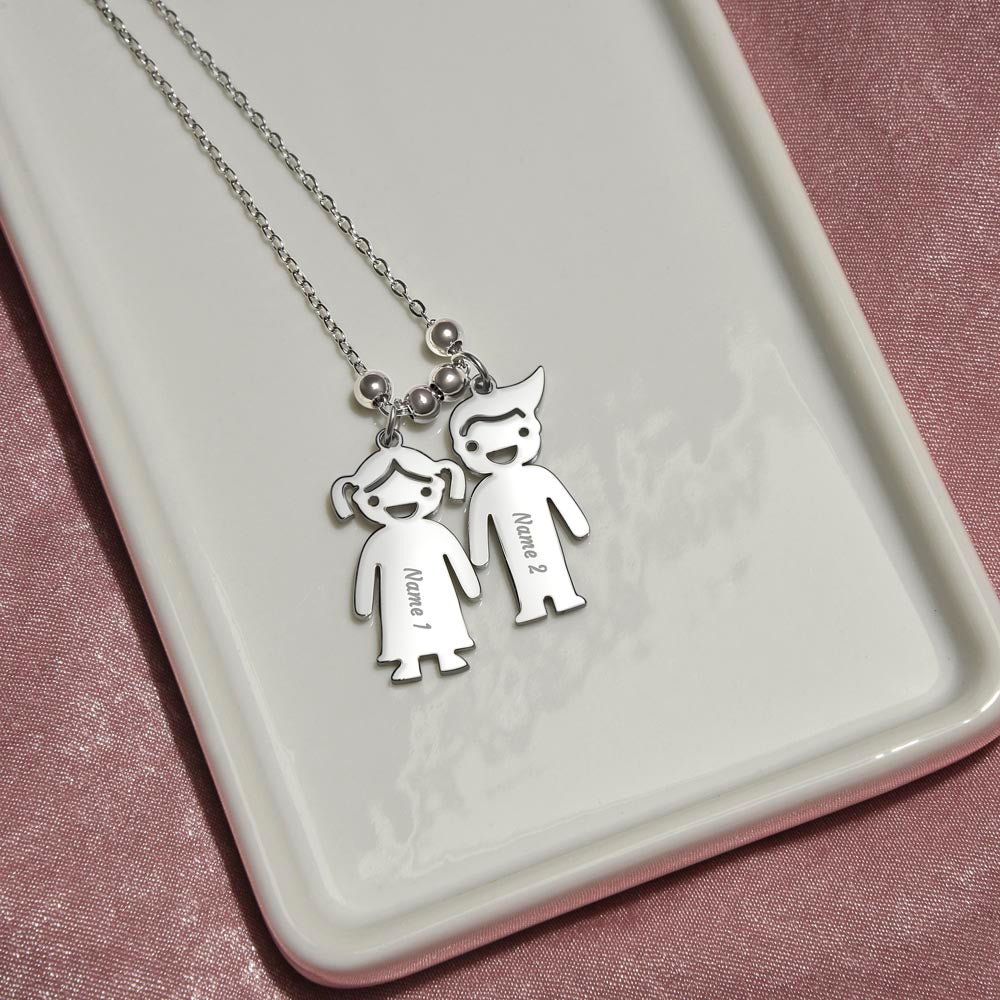 Personalized Kid Charm Necklace Gift for Grandma who has everything | Unique Sentimental Keepsake | Nana -saurus