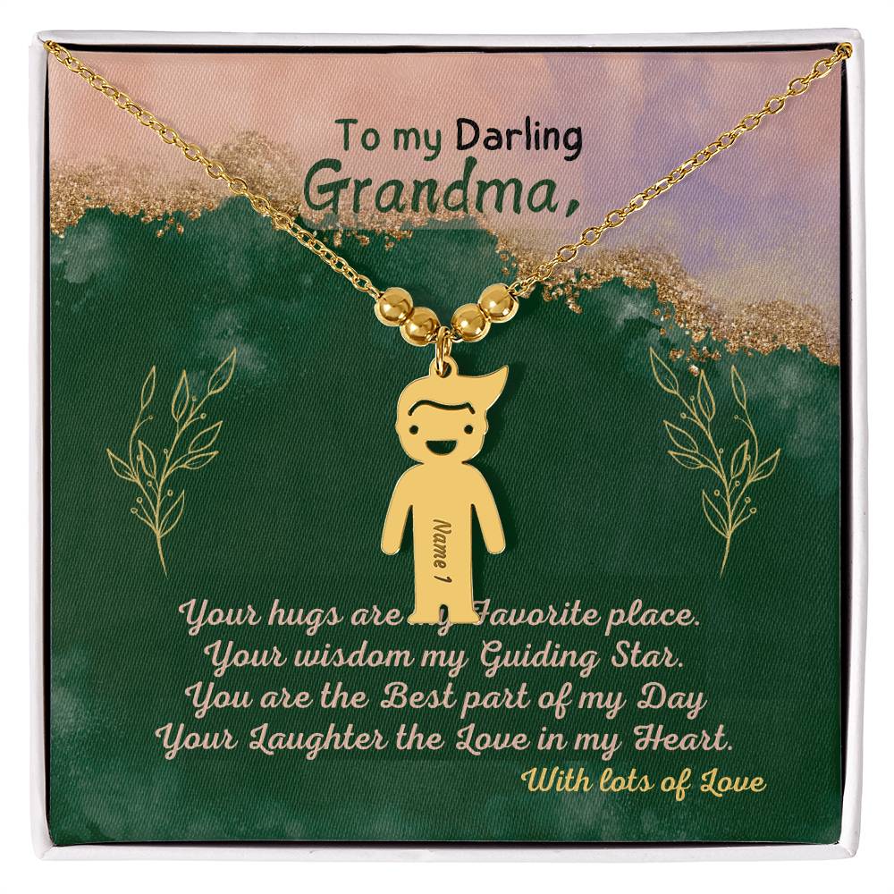 Personalized Kid Charm Necklace Gift for Grandma who has everything | Unique Sentimental Keepsake | Elegant Love
