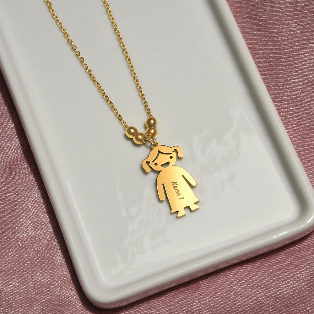 Personalized Kid Charm Necklace Gift for Grandma who has everything | Unique Sentimental Keepsake | The Best Grandkids