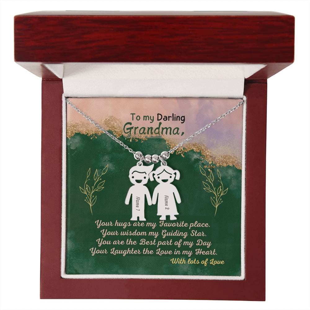 Personalized Kid Charm Necklace Gift for Grandma who has everything | Unique Sentimental Keepsake | Elegant Love