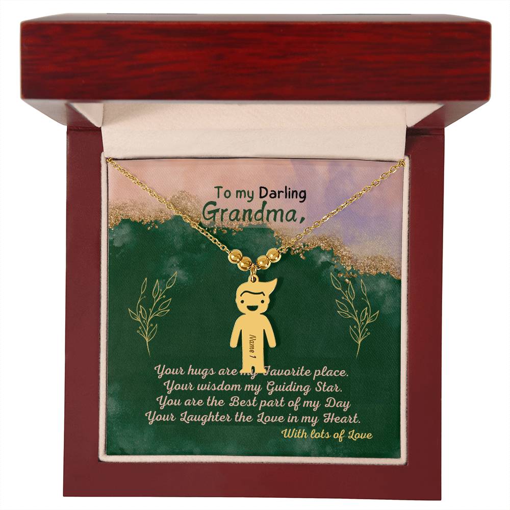 Personalized Kid Charm Necklace Gift for Grandma who has everything | Unique Sentimental Keepsake | Elegant Love