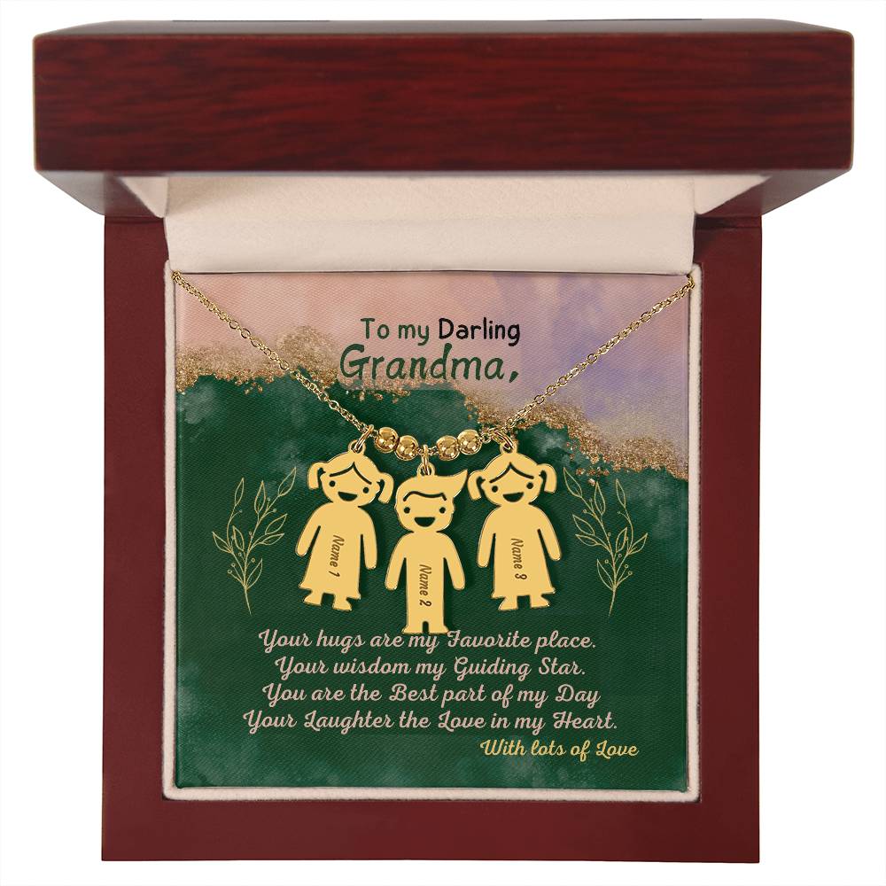 Personalized Kid Charm Necklace Gift for Grandma who has everything | Unique Sentimental Keepsake | Elegant Love