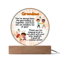 Grandparent day Gift for Nana | Thoughtful Cute present for Grammy who has everything | LED Acrylic Plaque | Common Sense Nonna