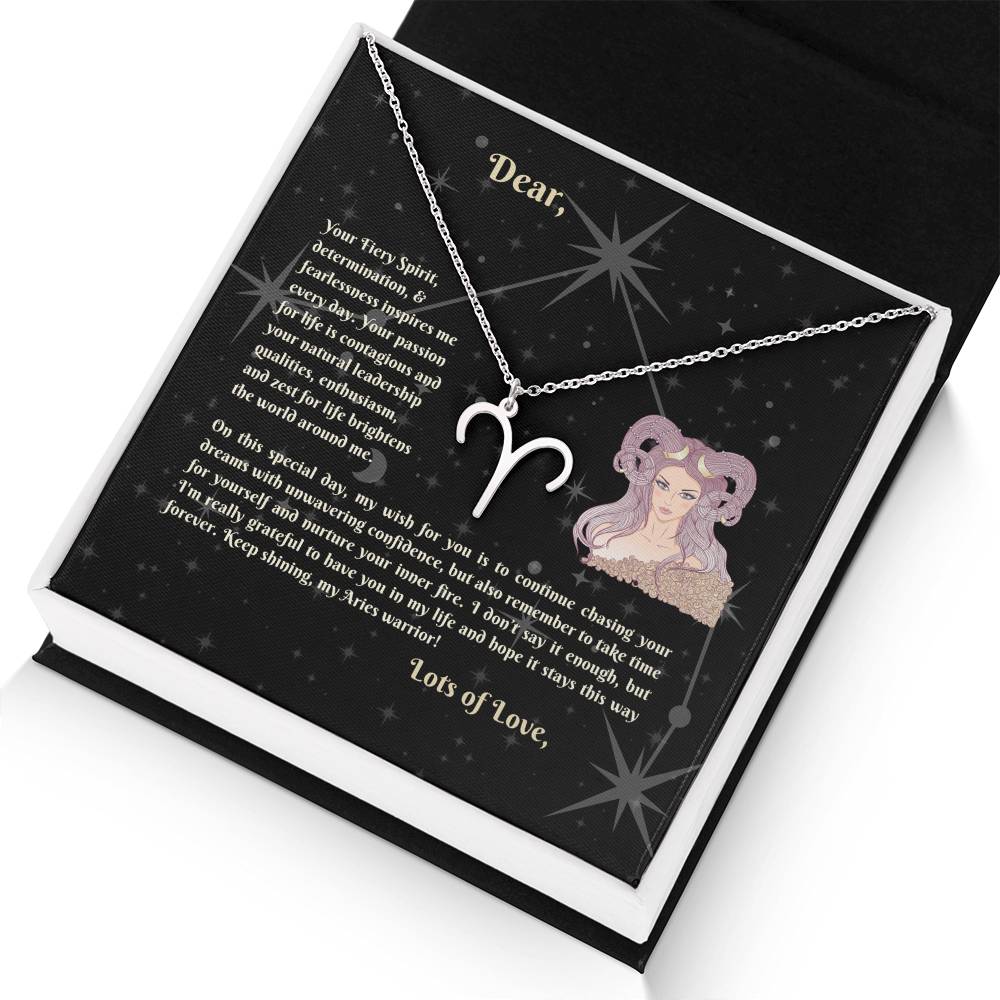 Astrology Gift for Women: ARIES Zodiac Sign Pendant - Perfect Horoscope Jewelry