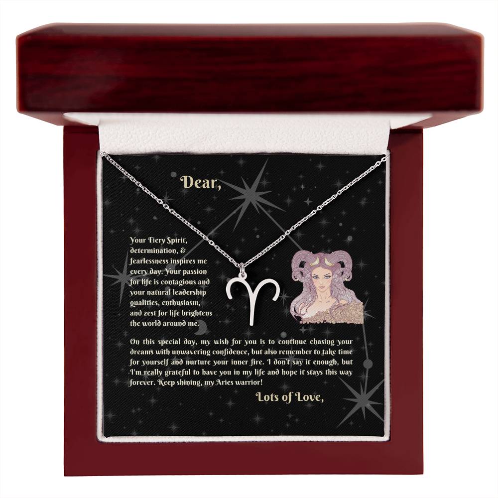 Astrology Gift for Women: ARIES Zodiac Sign Pendant - Perfect Horoscope Jewelry