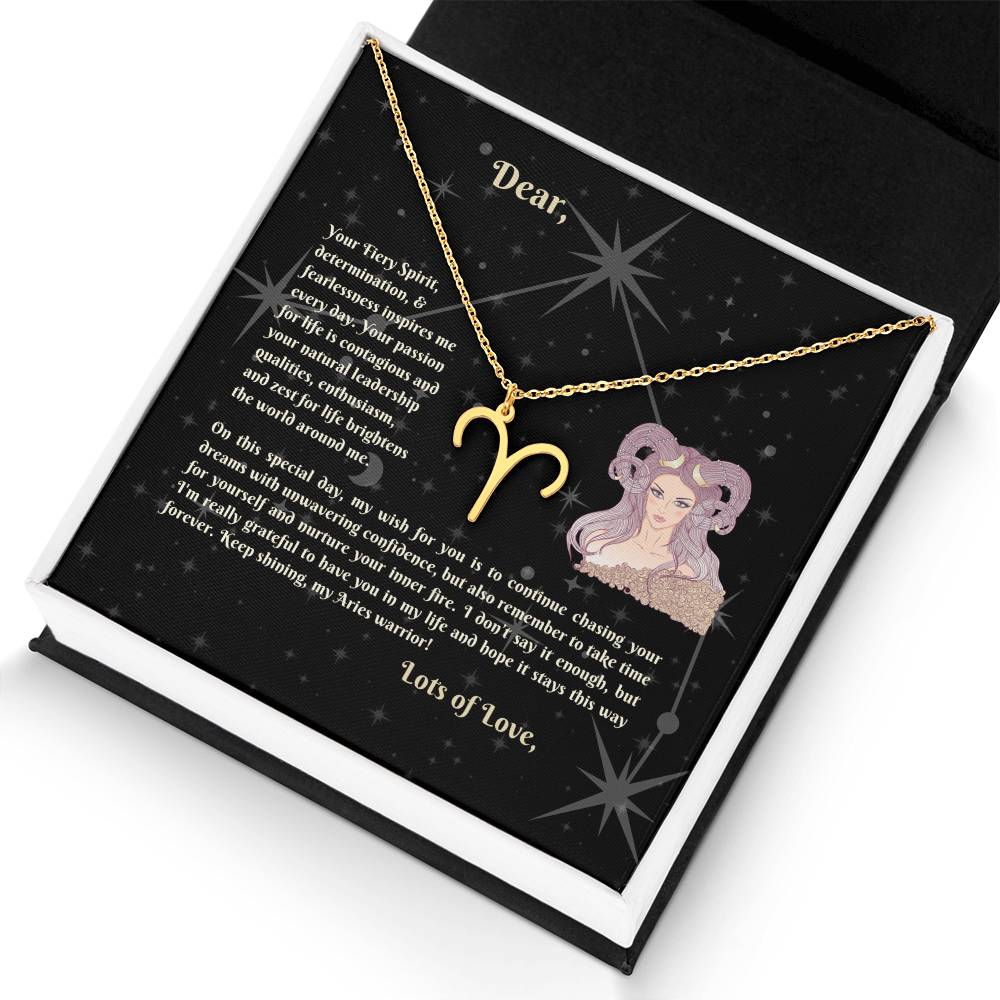 Astrology Gift for Women: ARIES Zodiac Sign Pendant - Perfect Horoscope Jewelry