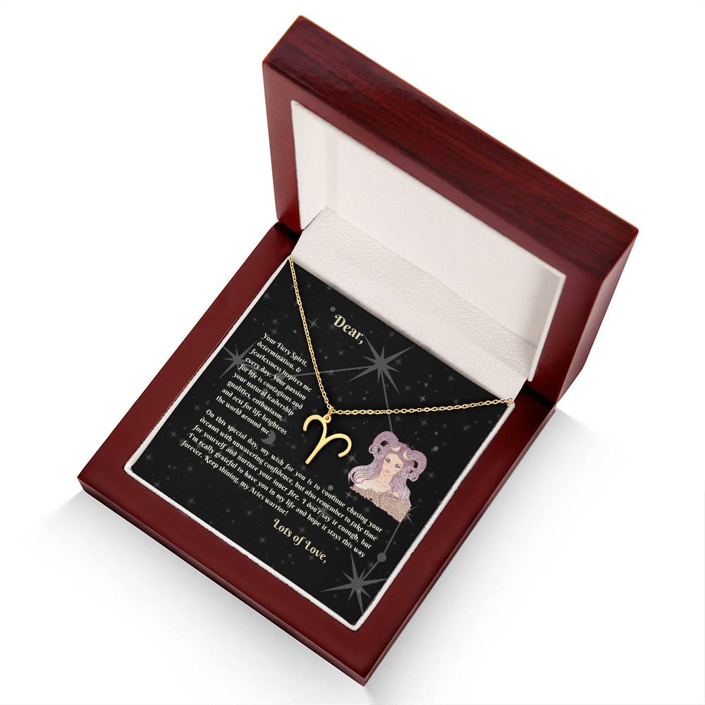 Astrology Gift for Women: ARIES Zodiac Sign Pendant - Perfect Horoscope Jewelry