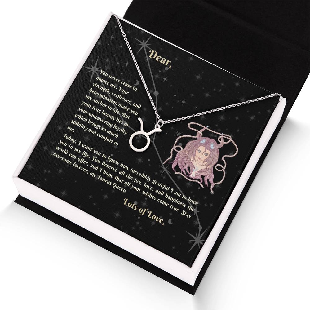 Astrology Gift for Women: TAURUS Zodiac Sign Pendant - Perfect Horoscope Jewelry