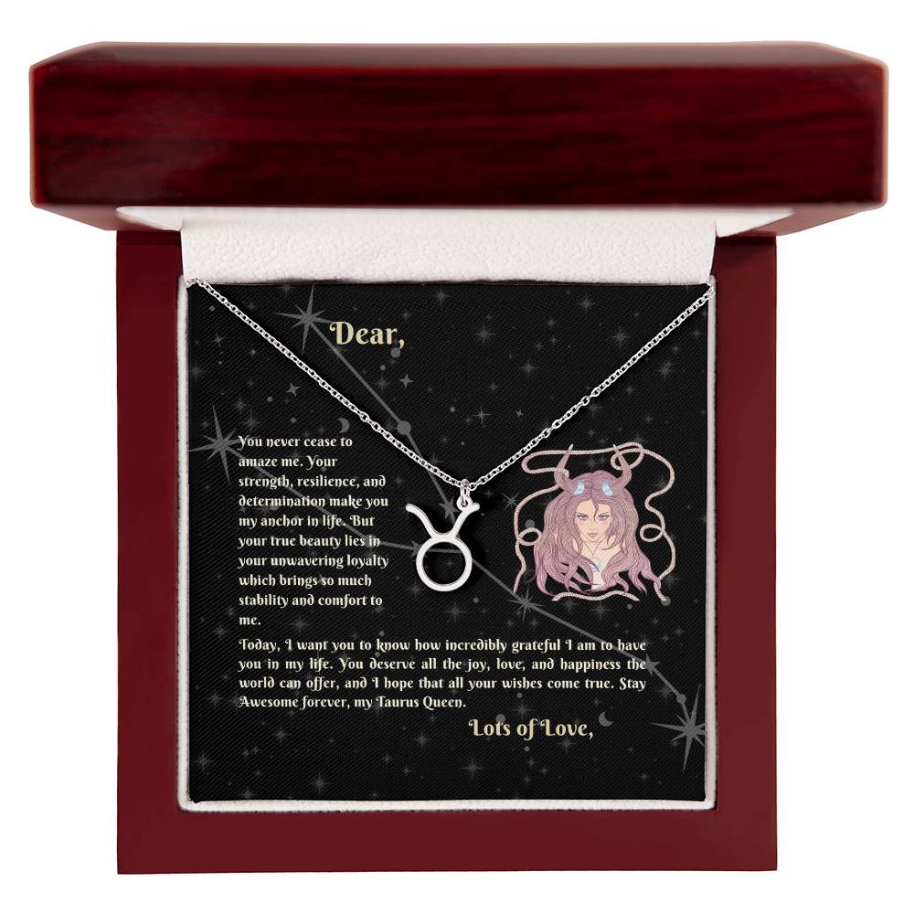 Astrology Gift for Women: TAURUS Zodiac Sign Pendant - Perfect Horoscope Jewelry