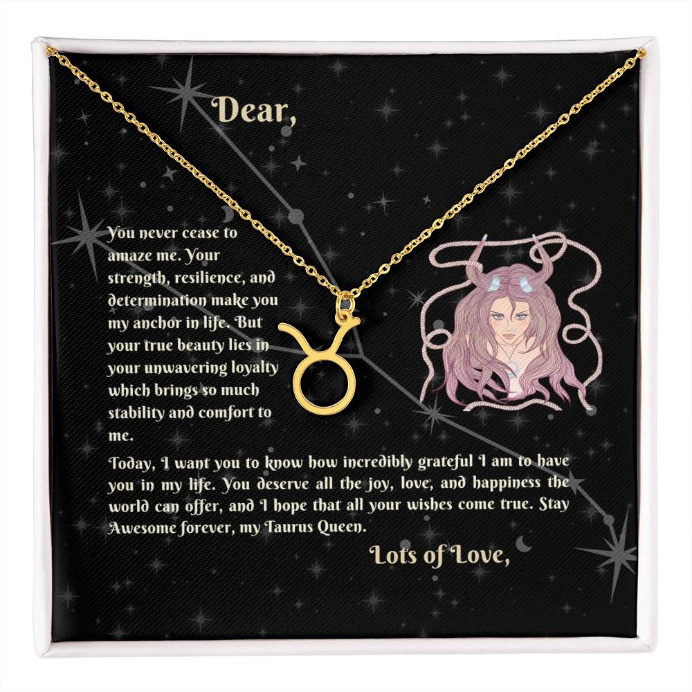 Astrology Gift for Women: TAURUS Zodiac Sign Pendant - Perfect Horoscope Jewelry