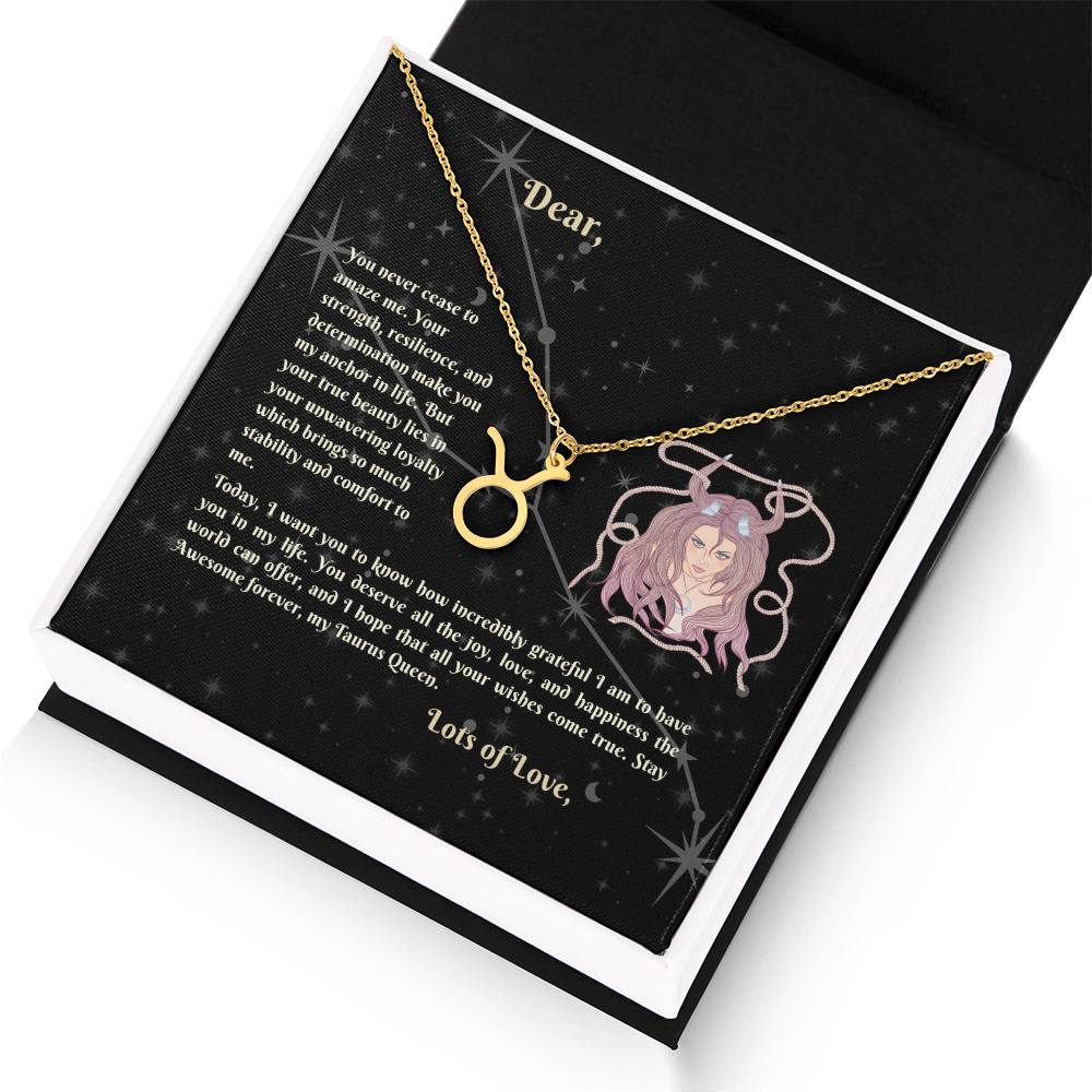 Astrology Gift for Women: TAURUS Zodiac Sign Pendant - Perfect Horoscope Jewelry