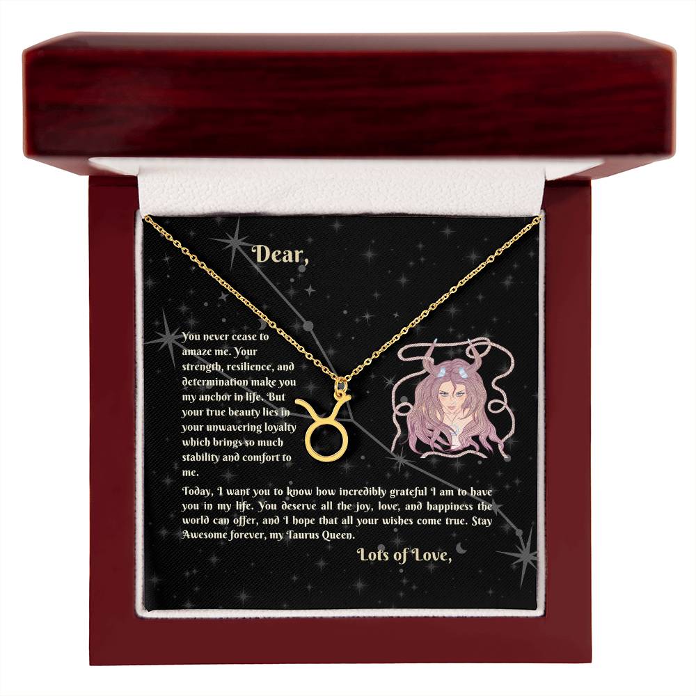 Astrology Gift for Women: TAURUS Zodiac Sign Pendant - Perfect Horoscope Jewelry