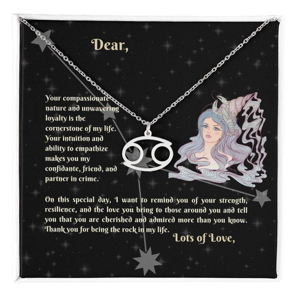 Astrology Gift for Women: CANCER Zodiac Sign Pendant - Perfect Horoscope Jewelry