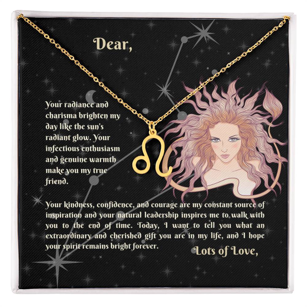 Astrology Gift for Women: LEO Zodiac Sign Pendant - Perfect Horoscope Jewelry