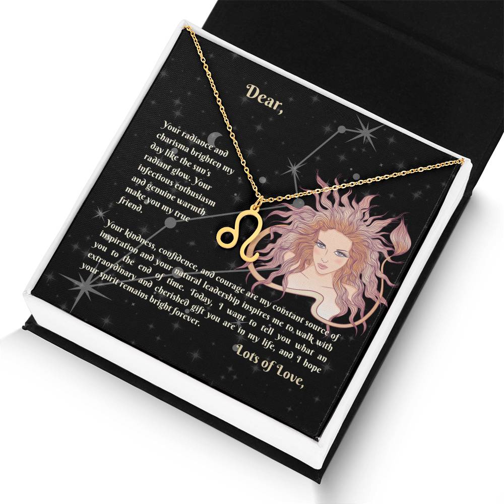 Astrology Gift for Women: LEO Zodiac Sign Pendant - Perfect Horoscope Jewelry