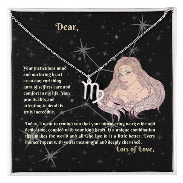 Astrology Gift for Women: VIRGO Zodiac Sign Pendant - Perfect Horoscope Jewelry