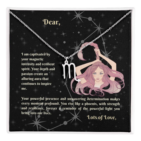 Astrology Gift for Women: SCORPIO Zodiac Sign Pendant - Perfect Horoscope Jewelry