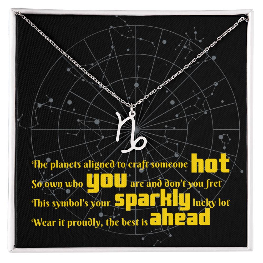 Zodiac Sign Pendant | Heartfelt Valentine's Day Gift with A Touch Of Humor | Funny Message Card