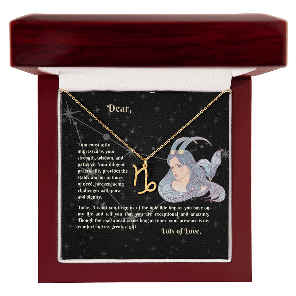 Astrology Gift for Women: CAPRICORN Zodiac Sign Pendant - Perfect Horoscope Jewelry