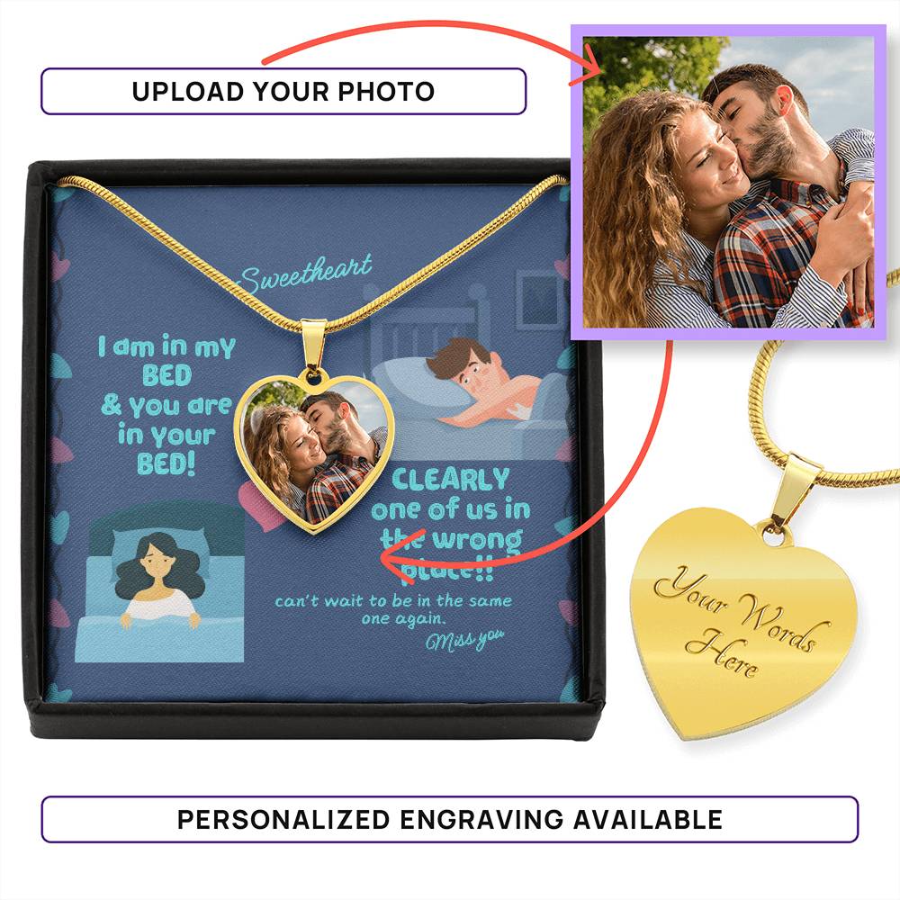 LDR Gift | Long Distance Relationship Gift for Her | Long Distance Love | Cute Funny Gift for Wife or Girlfriend | Photo Pendant | Missing you