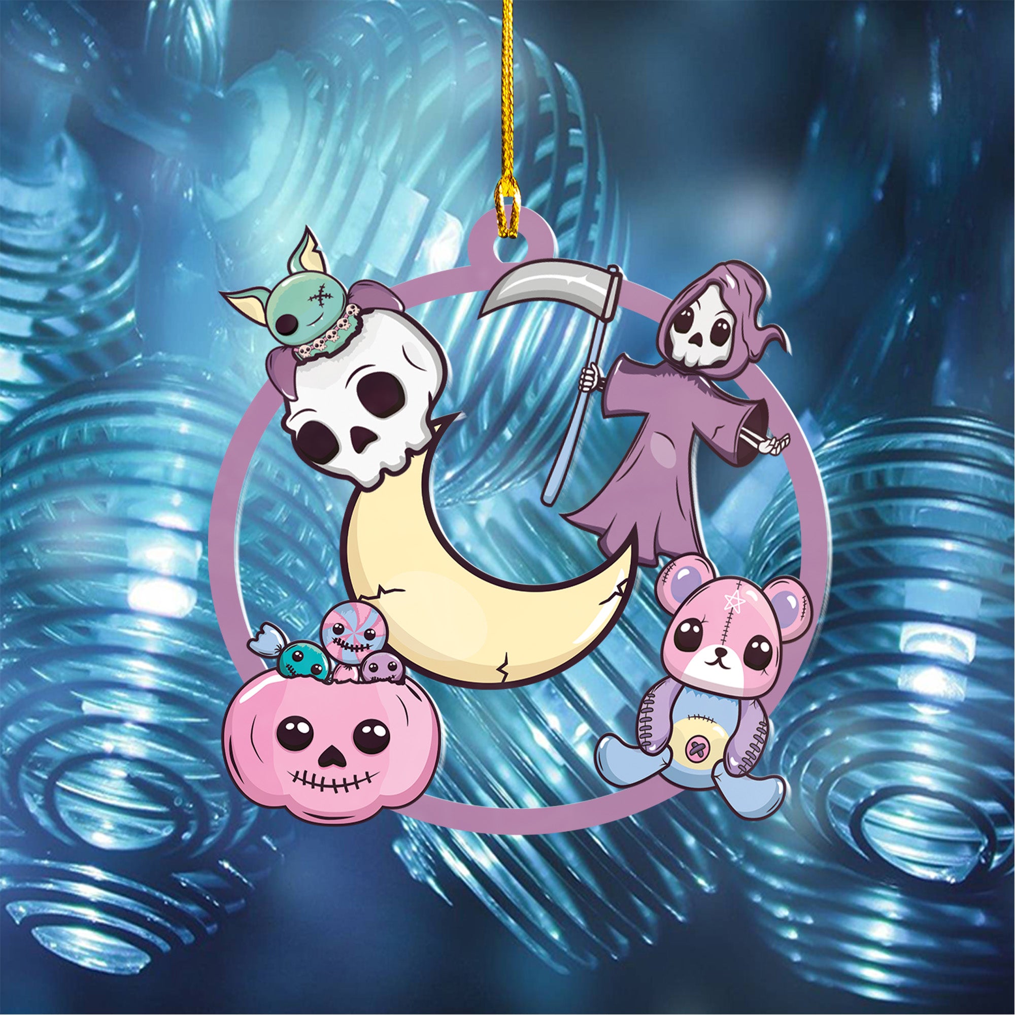 Halloween Decoration Items| Halloween Xmas Decorations | Acrylic Fun Holiday Christmas Décor Ornaments | Cute Kawaii Exterminator