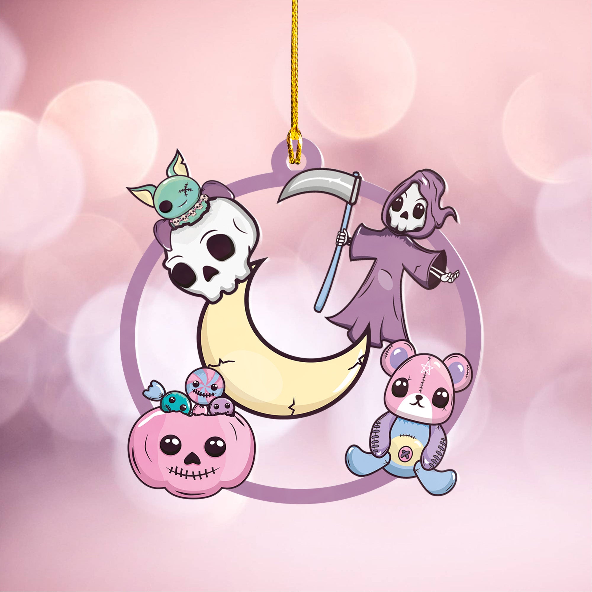 Halloween Decoration Items| Halloween Xmas Decorations | Acrylic Fun Holiday Christmas Décor Ornaments | Cute Kawaii Exterminator