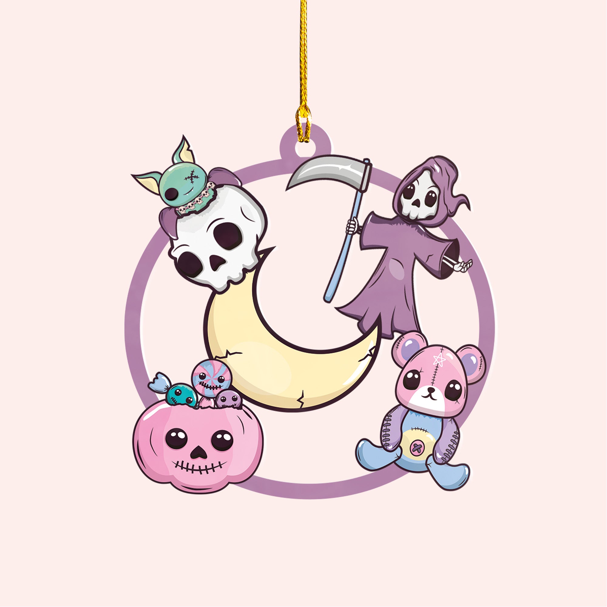 Halloween Decoration Items| Halloween Xmas Decorations | Acrylic Fun Holiday Christmas Décor Ornaments | Cute Kawaii Exterminator