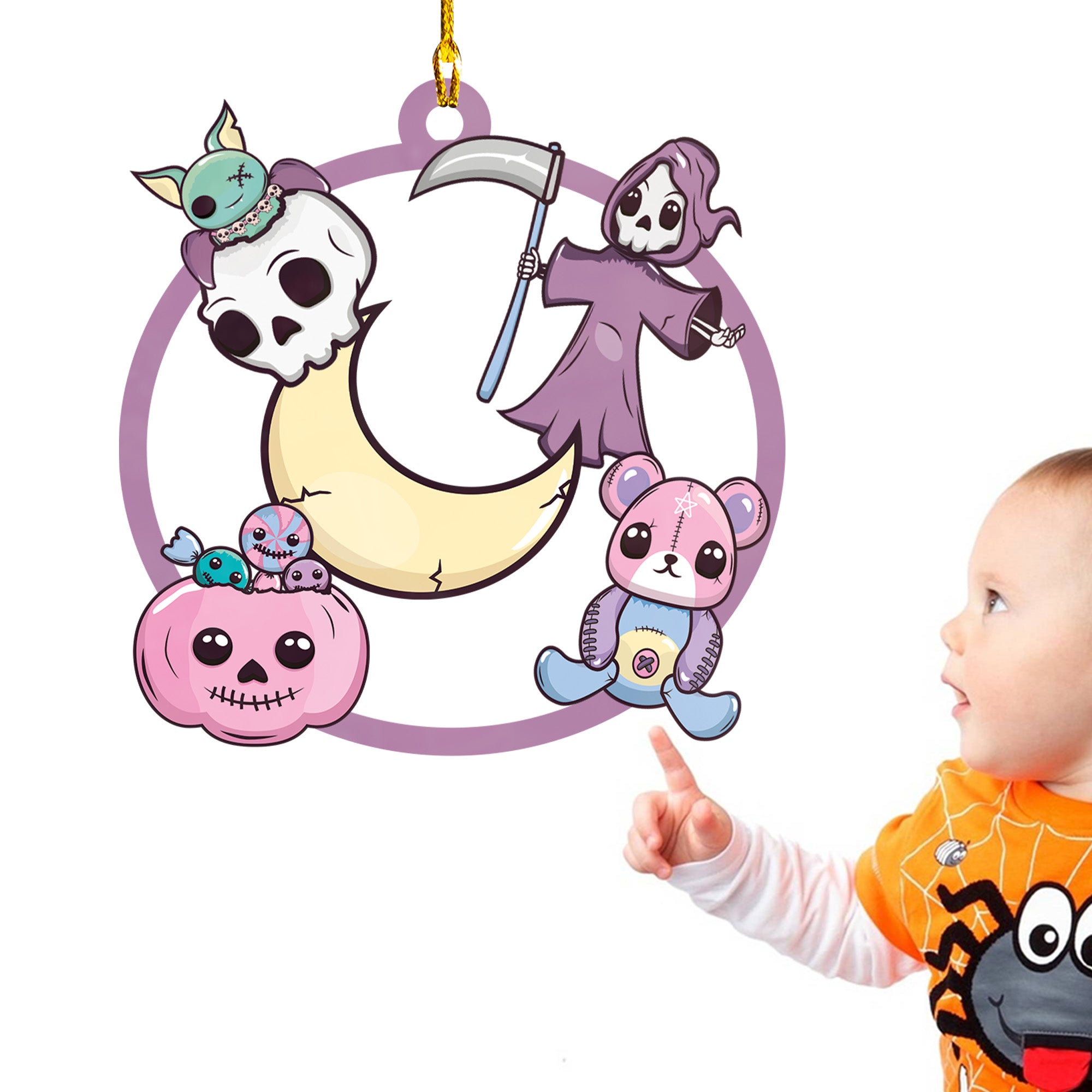 Halloween Decoration Items| Halloween Xmas Decorations | Acrylic Fun Holiday Christmas Décor Ornaments | Cute Kawaii Exterminator