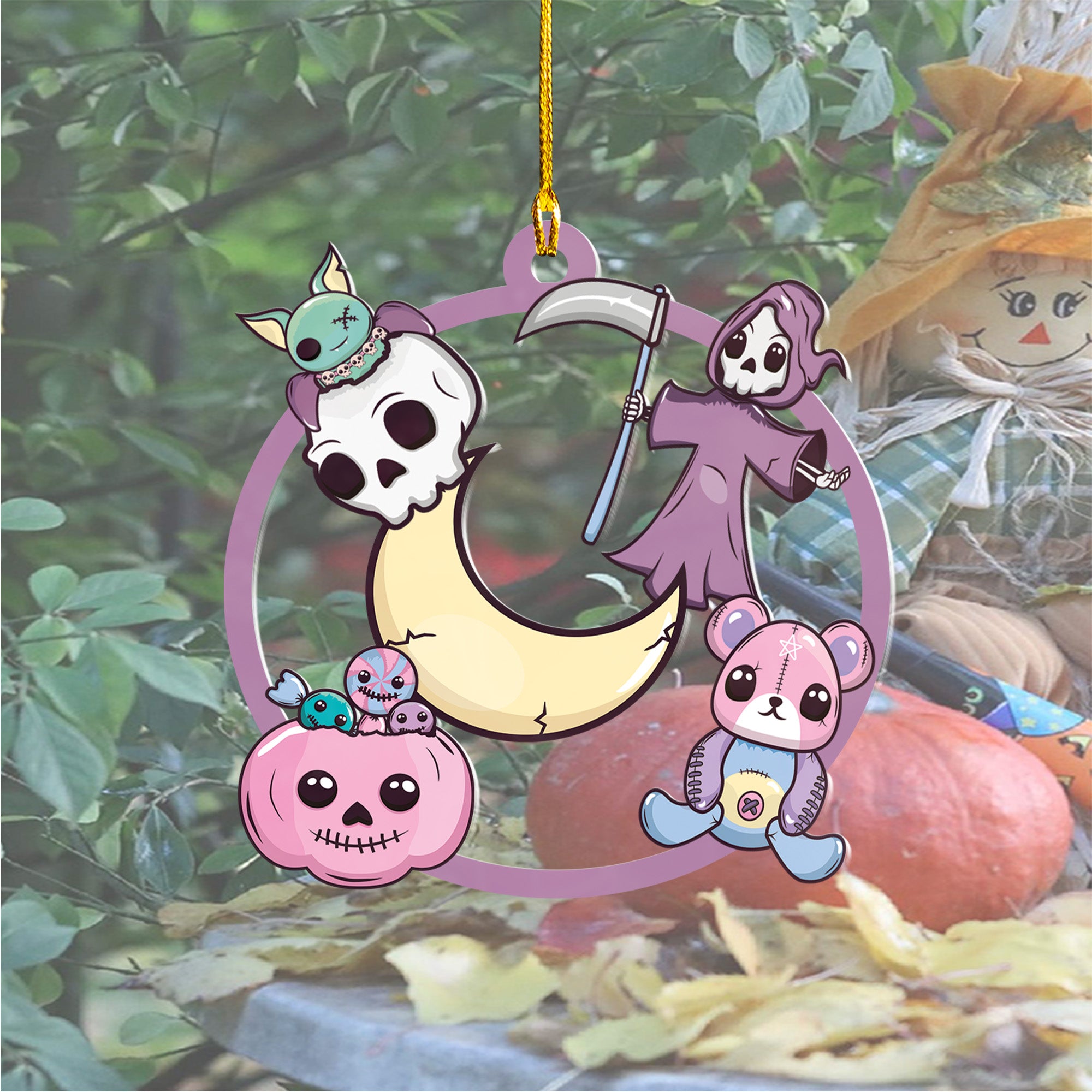 Halloween Decoration Items| Halloween Xmas Decorations | Acrylic Fun Holiday Christmas Décor Ornaments | Cute Kawaii Exterminator